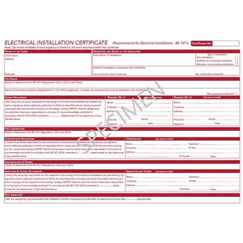 electric box certificate|bs7671 electrical safety certificate.